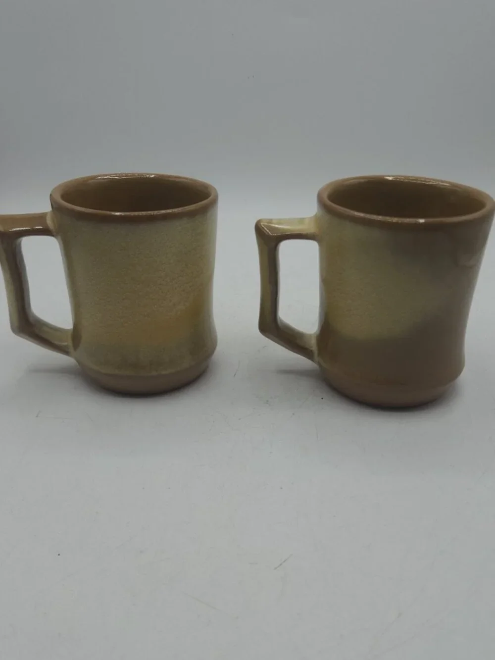 Set of 2 Plainsman, Gold by Frankoma Pottery, Earthenware Mugs